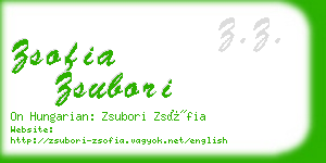 zsofia zsubori business card